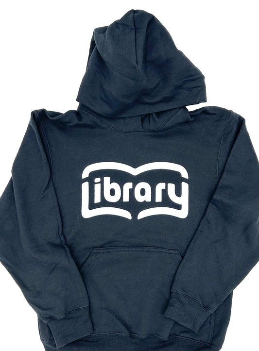 Library “Book Spread” YOUTH Hoodie Black