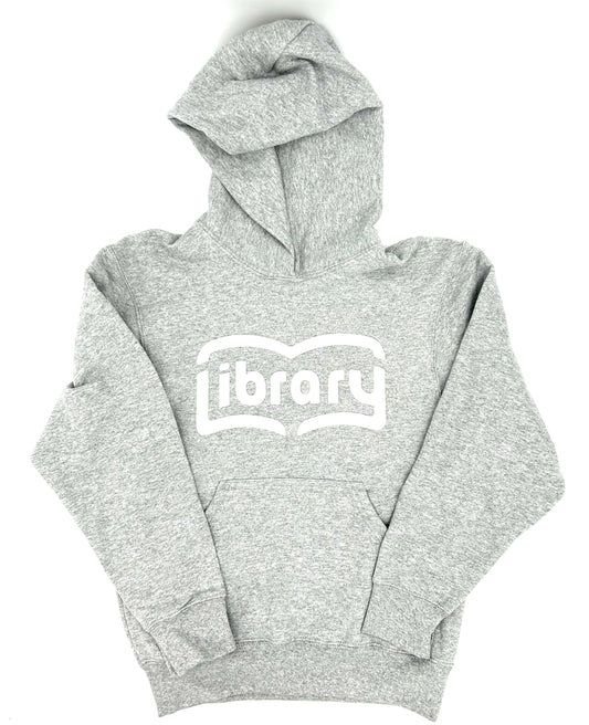 Library “Book Spread” YOUTH Hoodie Heather