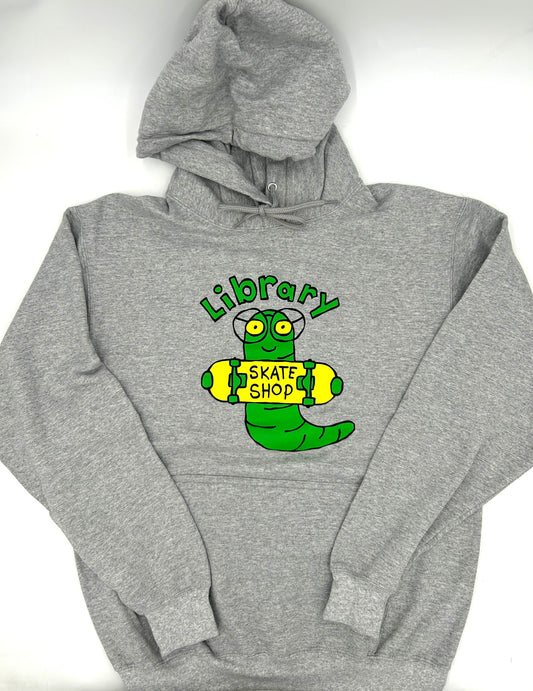 Library Worm Pull Hood Athletic Heather