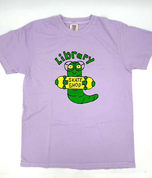 Library Worm Tee Orchid